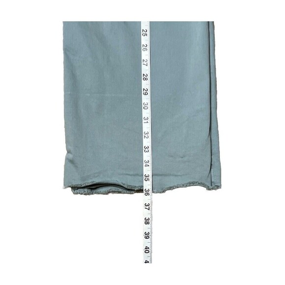 Mica Denim Buckle Super High Rise Cropped Wide Leg Stretch Pant 26 Mint Green - Picture 12 of 15